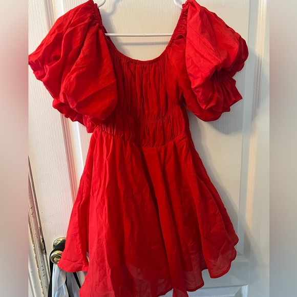 PRINCESS POLLY Halton Mini dress red size Us 8 NEW WITH TAGS - Picture 7 of 7